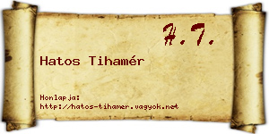 Hatos Tihamér névjegykártya